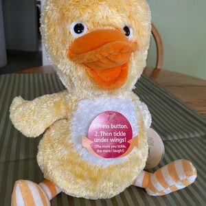 Hallmark Yellow Plush Duck Toy Sings and Flaps Wings